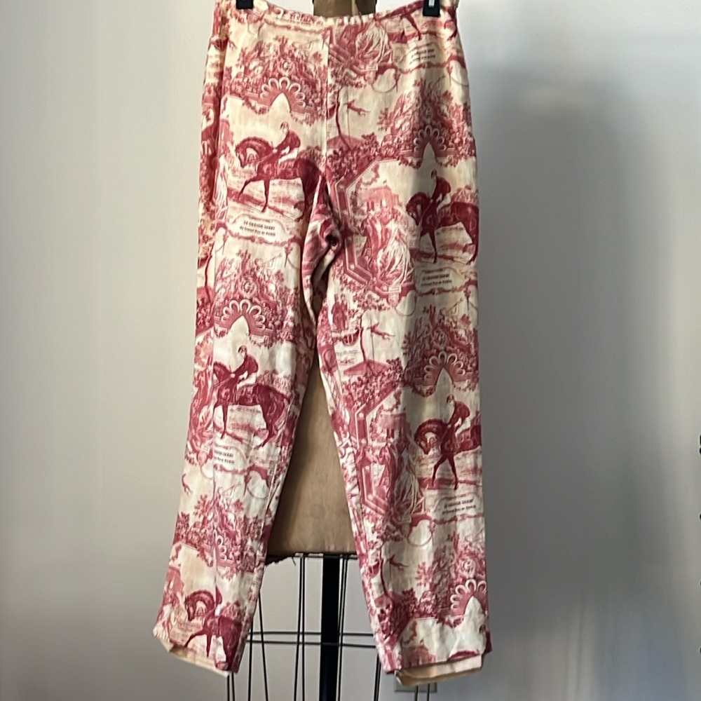 Vintage Horse Parisian Equestrian Linen Pants